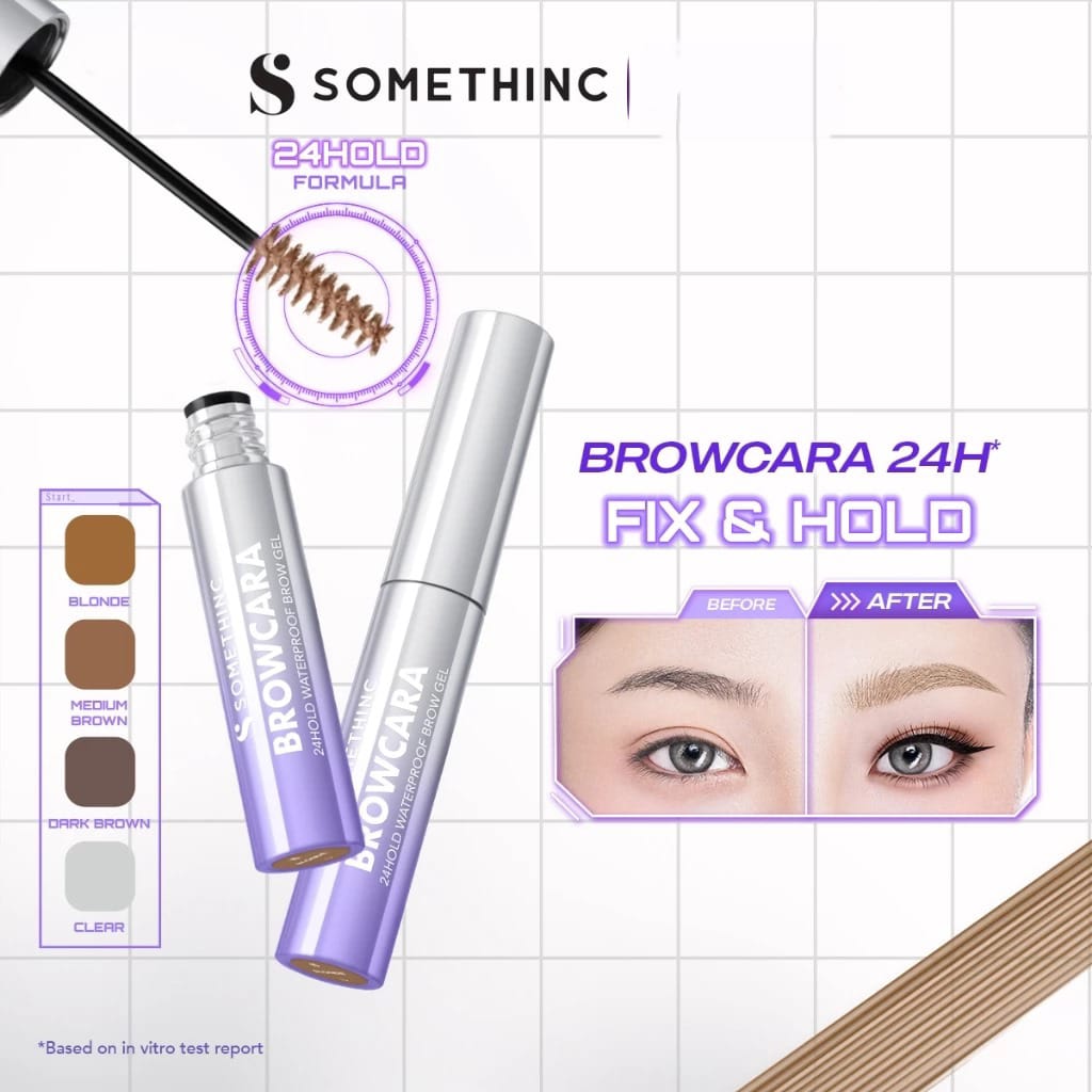 Somethinc Browcara 24Hold Waterproof Brow Gel 3gr - Dark Brown
