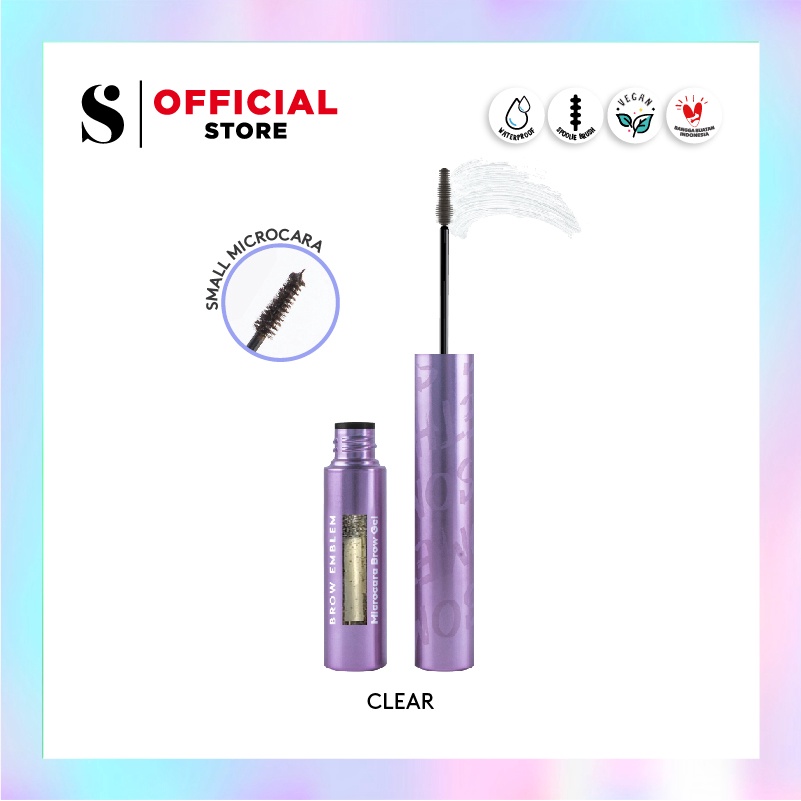 Somethinc Brow Emblem Microcara Brow Gel Waterproof - Clear *