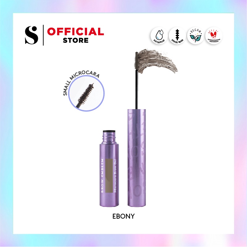 Somethinc Brow Emblem Microcara Brow Gel Waterproof - Ebony