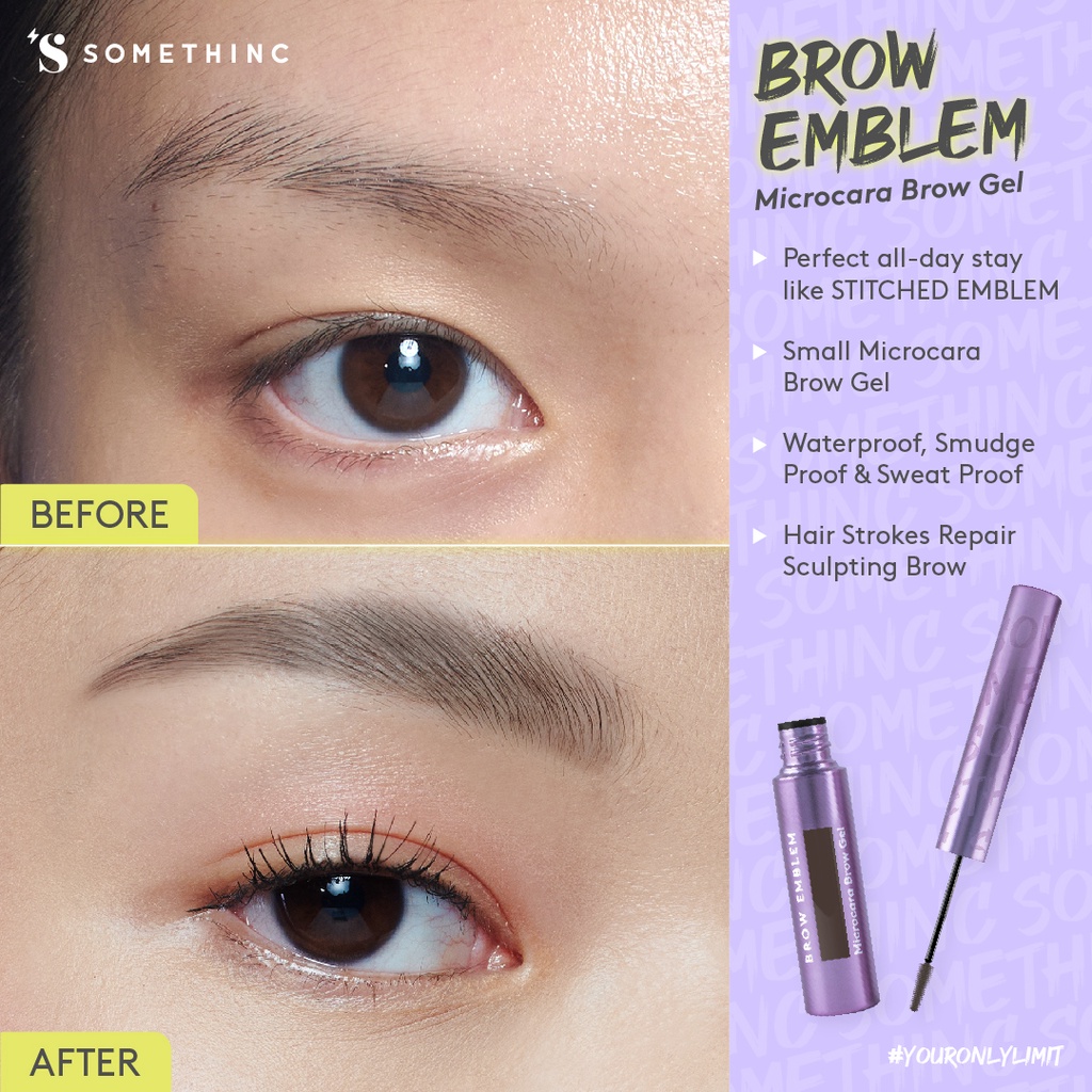 Somethinc Brow Emblem Microcara Brow Gel Waterproof - Ebony
