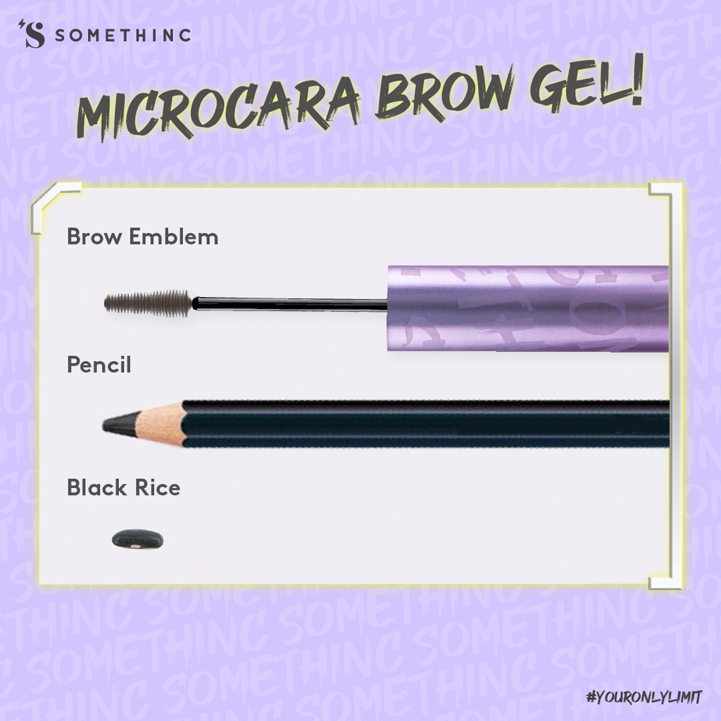 Somethinc Brow Emblem Microcara Brow Gel Waterproof - Ebony
