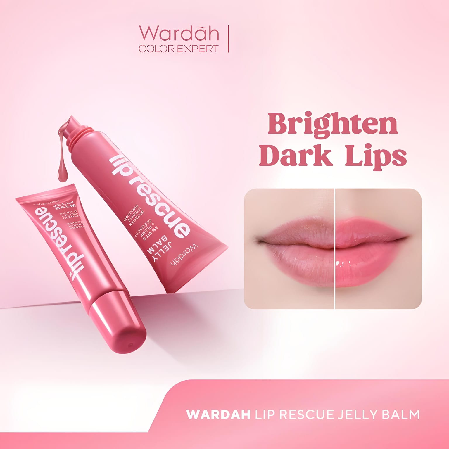 Wardah Lip Rescue Jelly Balm Dusty Rose 7gr