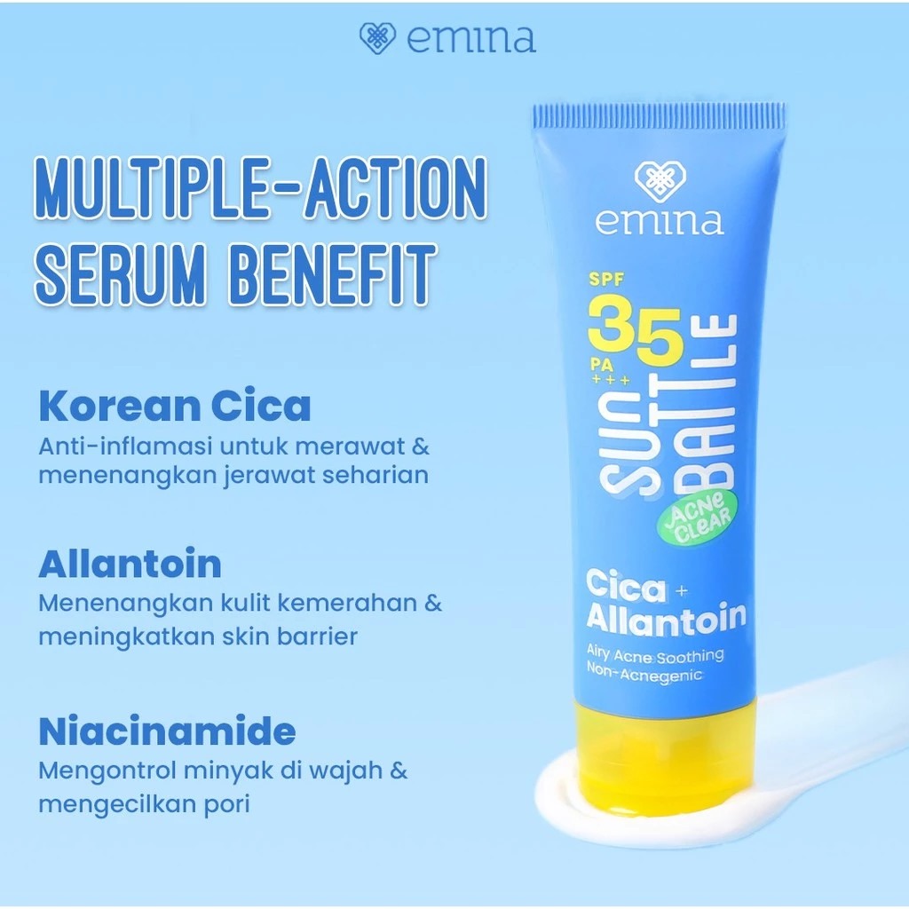 Emina Sun Battle Acne Clear Cica + Allantoin SPF35 PA+++ 50ml
