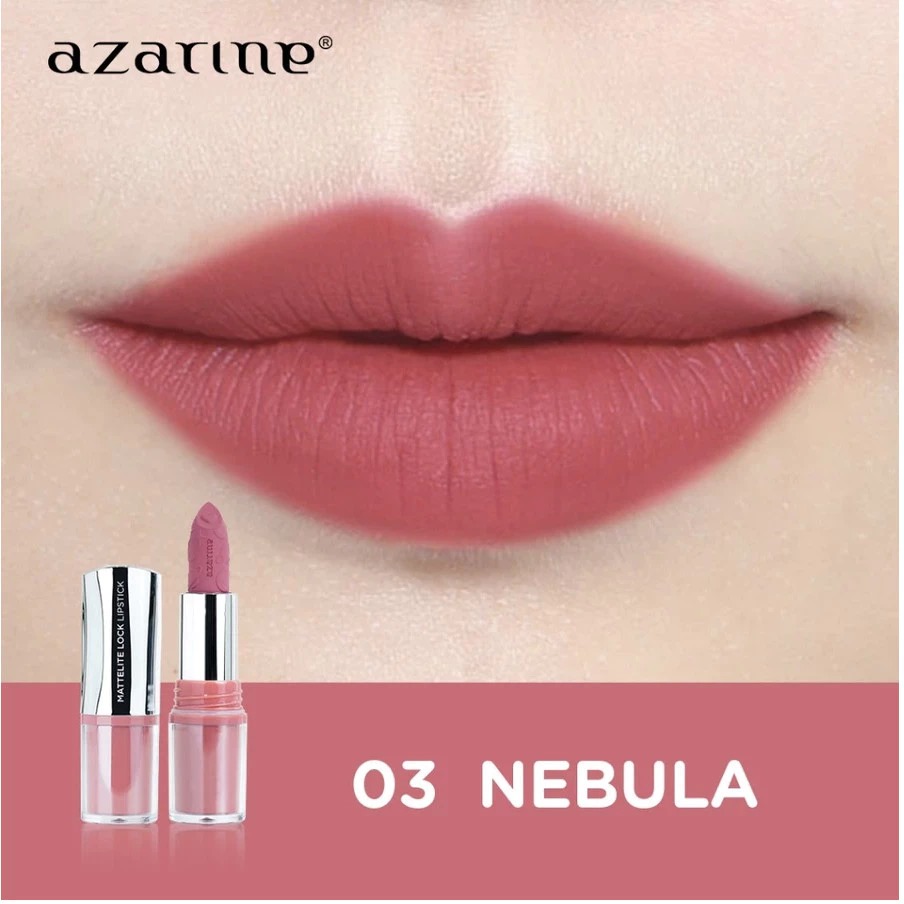Azarine Mattelite Lock Lipstick 4gr - 03 Nebula Azarine Mattelite Lock Lipstick 4gr - 03 Nebula