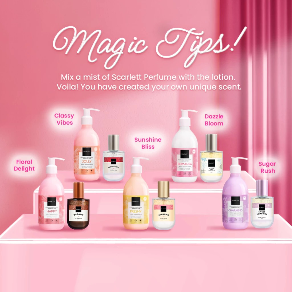 Scarlett Fragrance Brightening Body Lotion Bright Mood Booster 300ml - Jolly