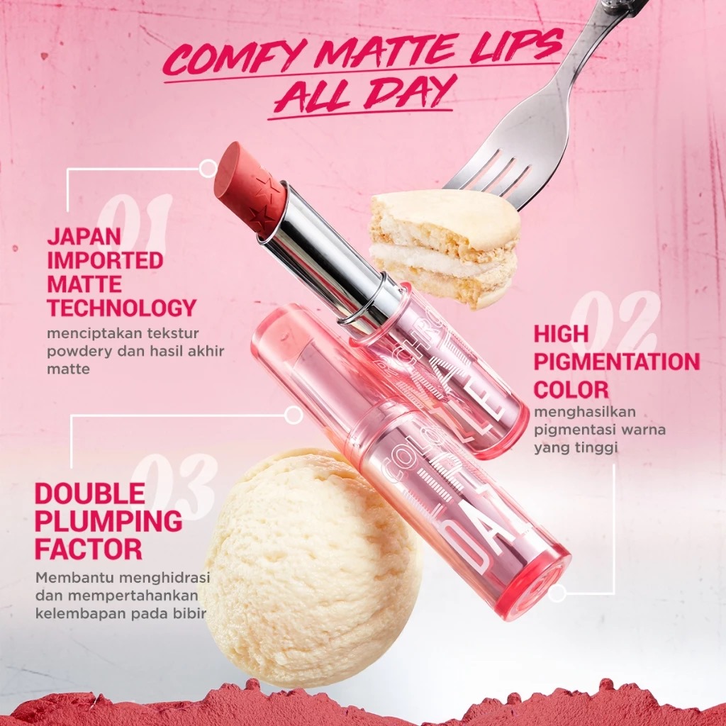 Dazzle Me Color Chrome Lip Matte 3.6gr - R04 Cerise Cannon