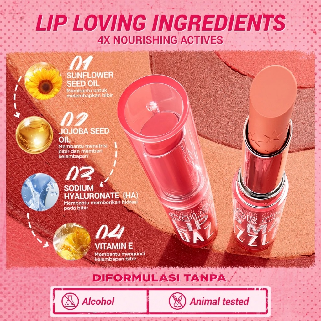 Dazzle Me Color Chrome Lip Matte 3.6gr - R08 Charming Rose