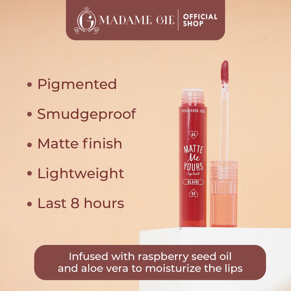 Madame Gie Matte Me Yours Lip Paint 4gr - 03 Ophelia Madame Gie Matte Me Yours Lip Paint 4gr - 03 Ophelia