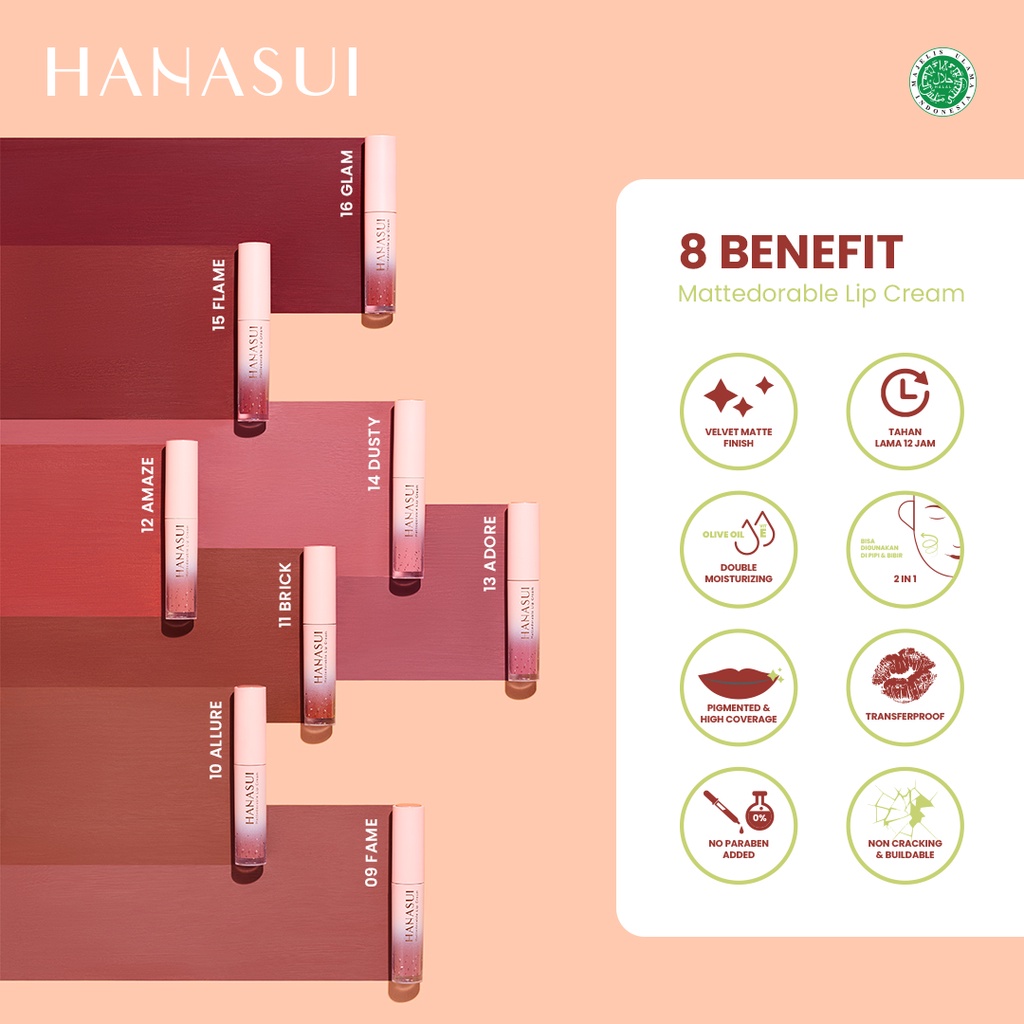 HANASUI Mattedorable Lip Cream 16 GLAM