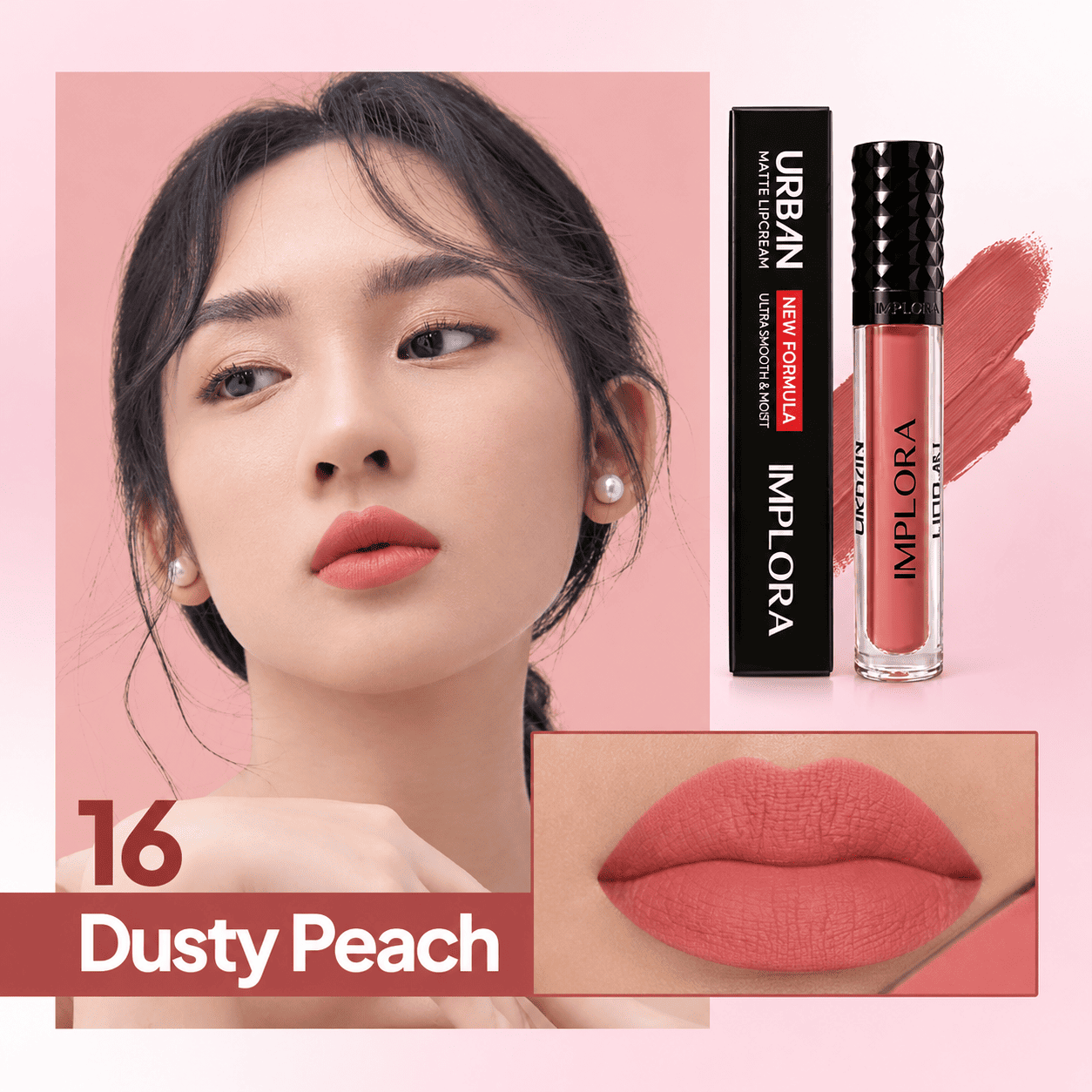 Implora Urban Lipcream Matte 3.3gr - 16 Dusty Peach (NEW)