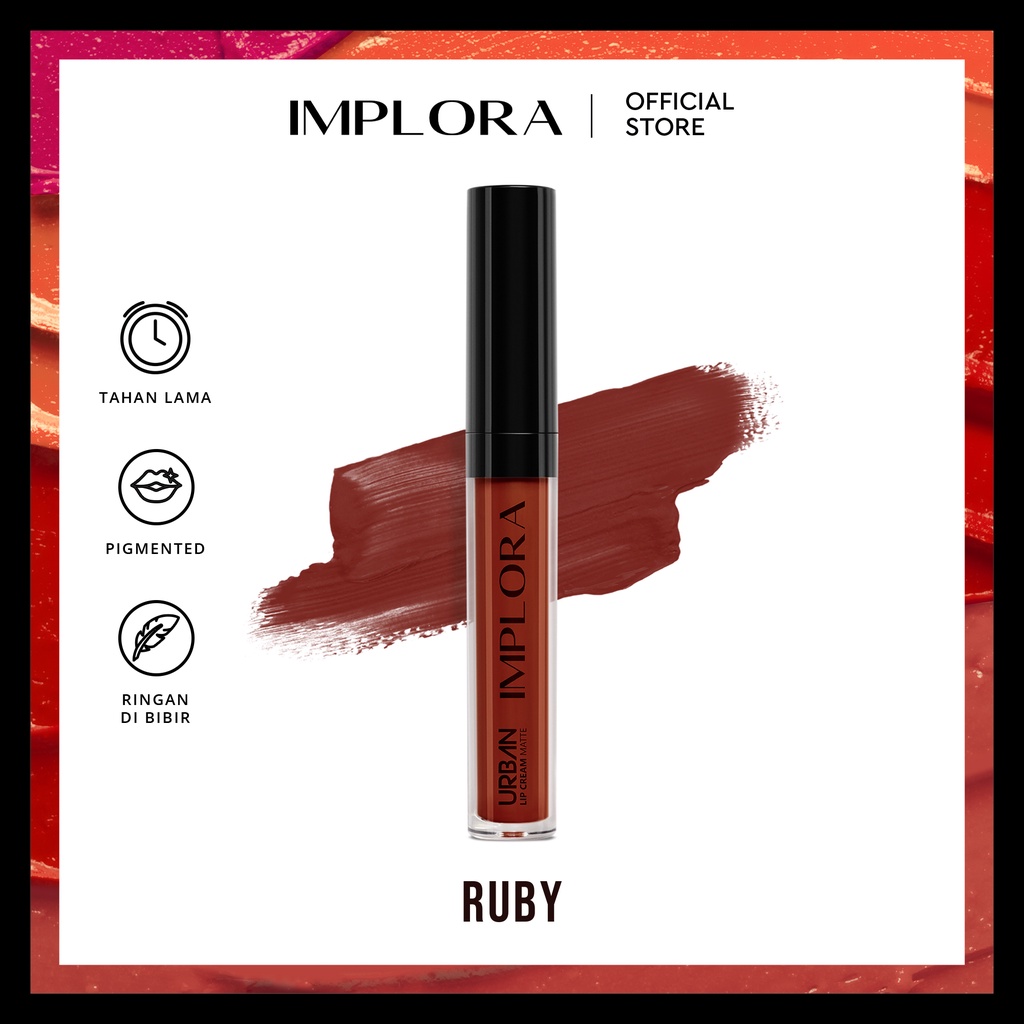 Implora Urban Lipcream Matte - 18 Ruby Implora Urban Lipcream Matte - 18 Ruby