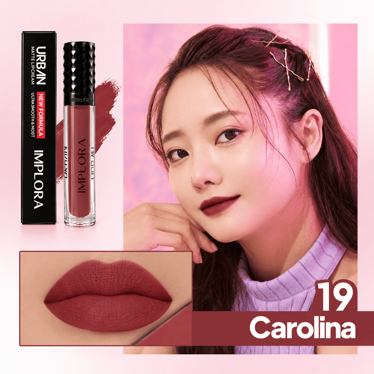 Implora Urban Lipcream Matte 3.3gr - 19 Carolina (NEW)