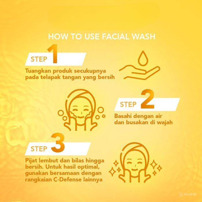 Wardah C-Defense Vitamin C + Panthenol Anti-Pollution Radiant Creamy Wash 100ml