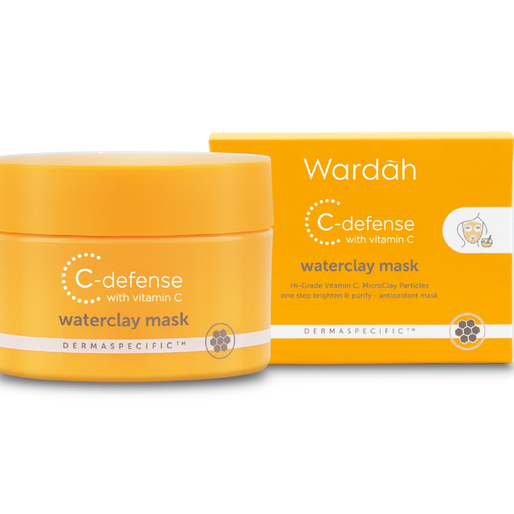 Wardah C-Defense Waterclay Mask 30gr * Wardah C-Defense Waterclay Mask 30gr *