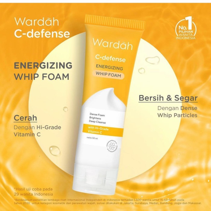 Wardah C-Defense Energizing Whip Foam 100ml * Wardah C-Defense Energizing Whip Foam 100ml *