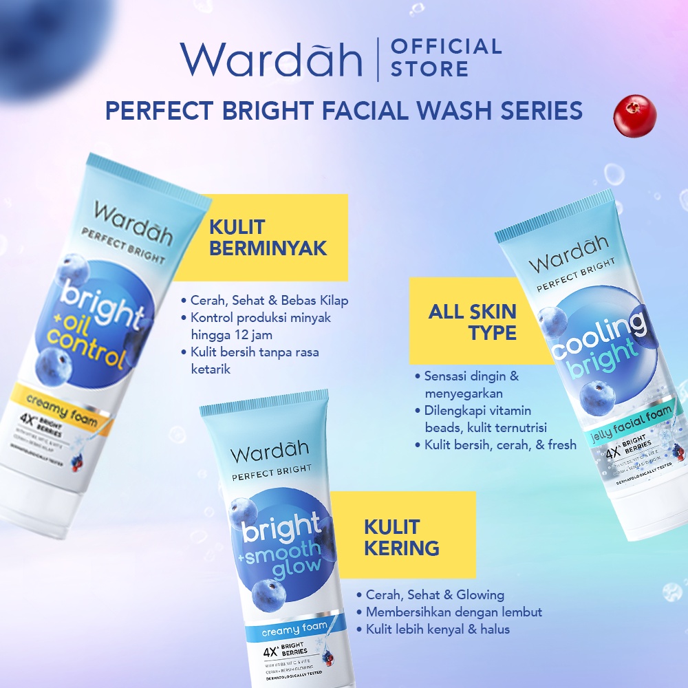 Wardah Perfect Bright Creamy Foam Brightening+ Oil Control 50ml