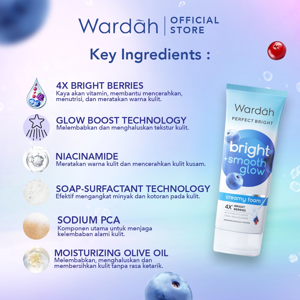 Wardah Perfect Bright Creamy Foam Brightening+ Smooth Glow 50ml Wardah Perfect Bright Creamy Foam Brightening+ Smooth Glow 50ml
