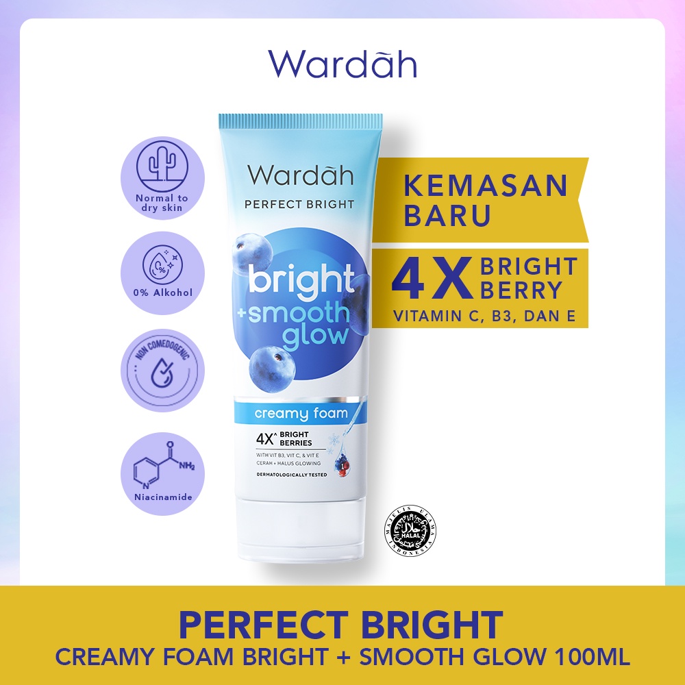 Wardah Perfect Bright Creamy Foam Brightening+ Smooth Glow 100ml Wardah Perfect Bright Creamy Foam Brightening+ Smooth Glow 100ml