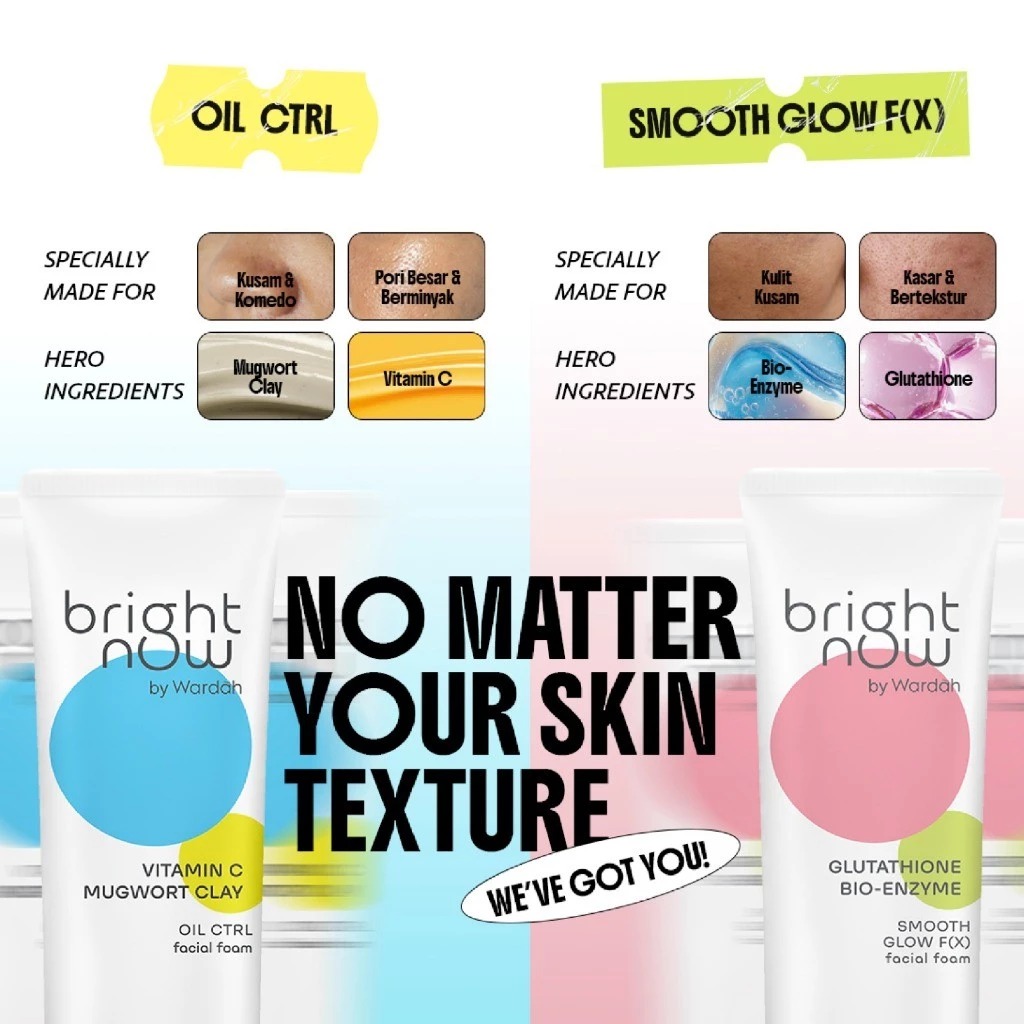 Wardah Bright Now Glutathione Bio-Enzyme Smooth Glow F(X) Facial Foam 100ml