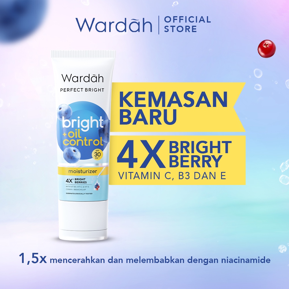 Wardah Perfect Bright+ Oil Control Moisturizer SPF30 20ml (Strip Kuning)