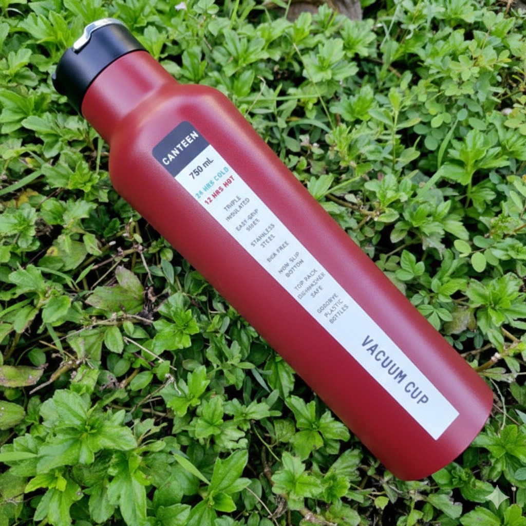 Tumbler Canteen Vacuum Stainless Steel 750ml – MERAH (Botol Minum Tahan Panas & Dingin) Tumbler Canteen Vacuum Stainless Steel 750ml – MERAH (Botol Minum Tahan Panas & Dingin)