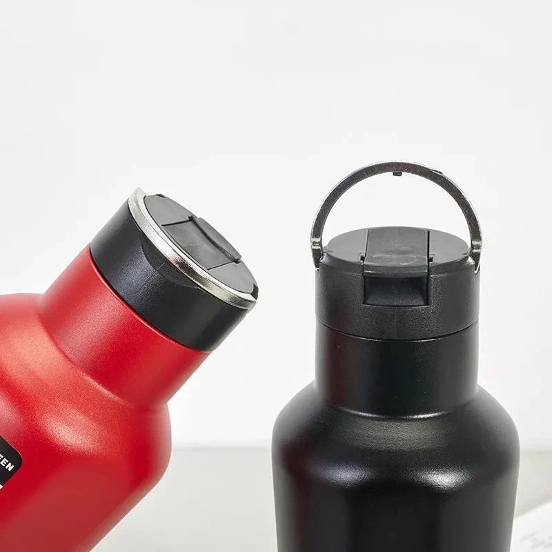 Tumbler Canteen Vacuum Stainless Steel 750ml – MERAH (Botol Minum Tahan Panas & Dingin)