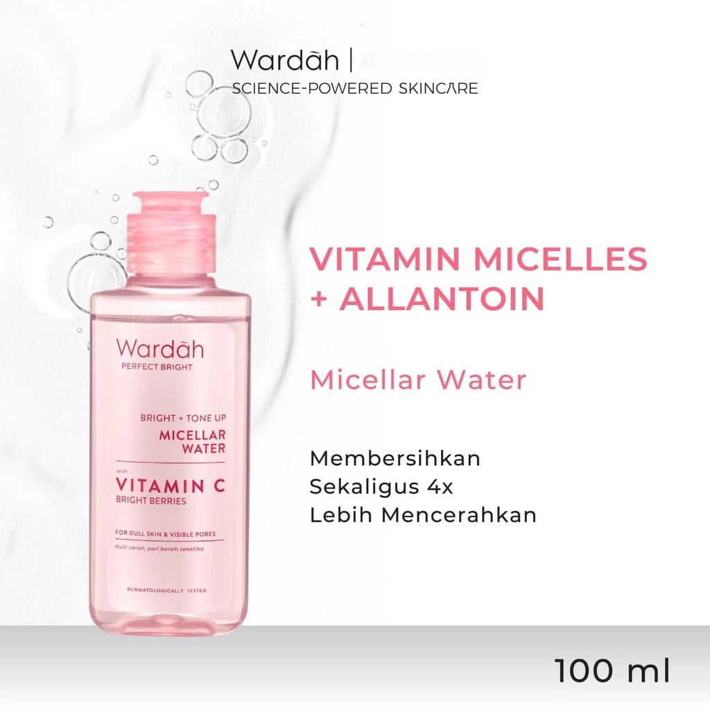 Wardah Perfect Bright + Tone Up Micellar Water 100ml Wardah Perfect Bright + Tone Up Micellar Water 100ml