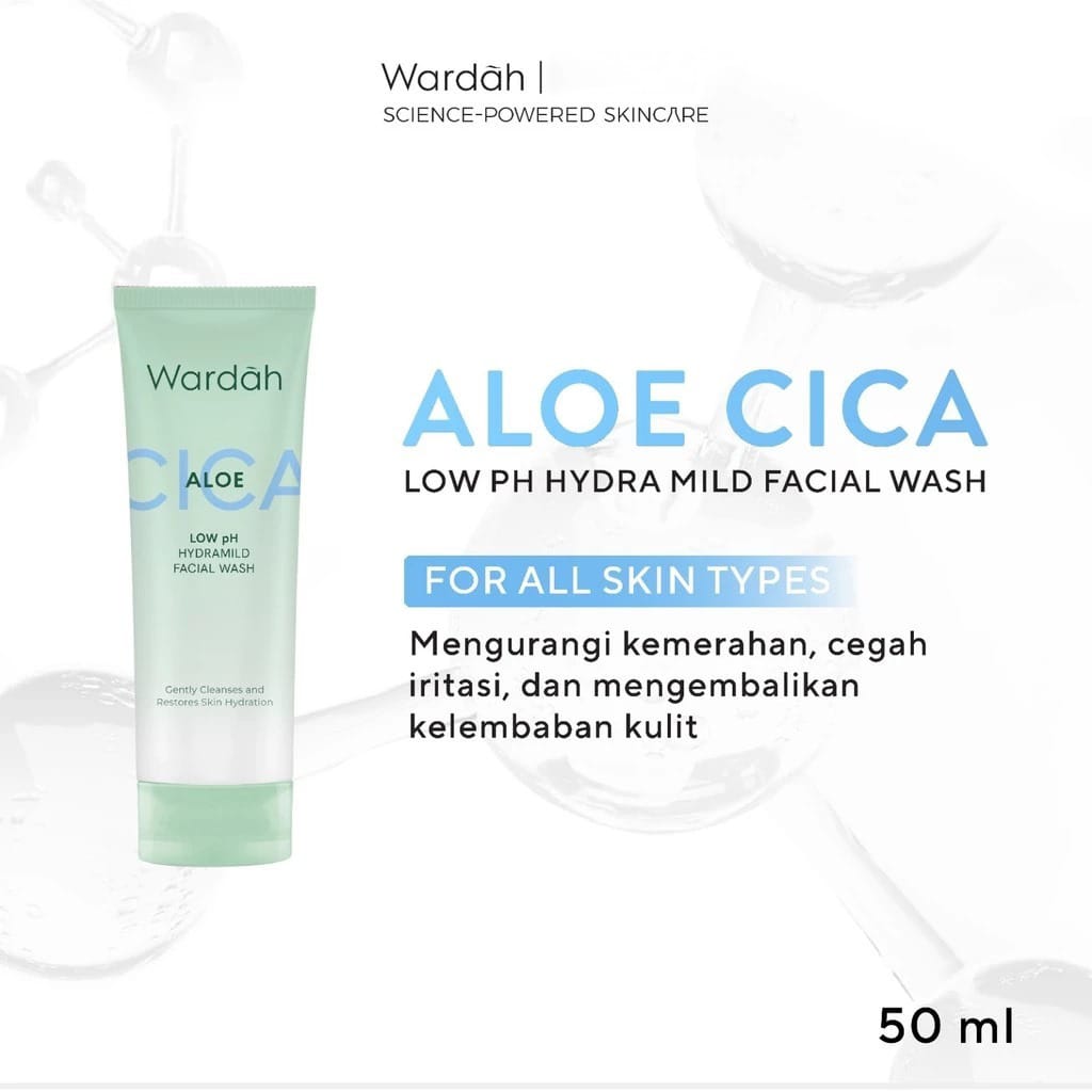 Wardah Cica Aloe Low pH Hydramild Facial Wash 50ml