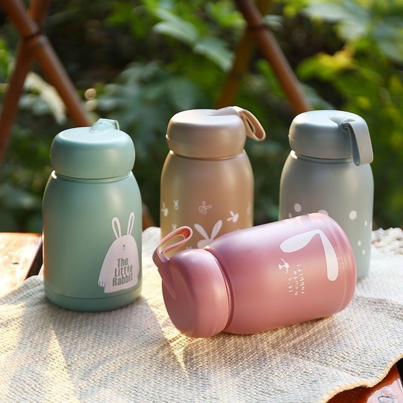 Botol Tumblr Kaca Bunny 330ml - Botol Kaca Motif Kelinci Botol Tumblr Kaca Bunny 330ml - Botol Kaca Motif Kelinci