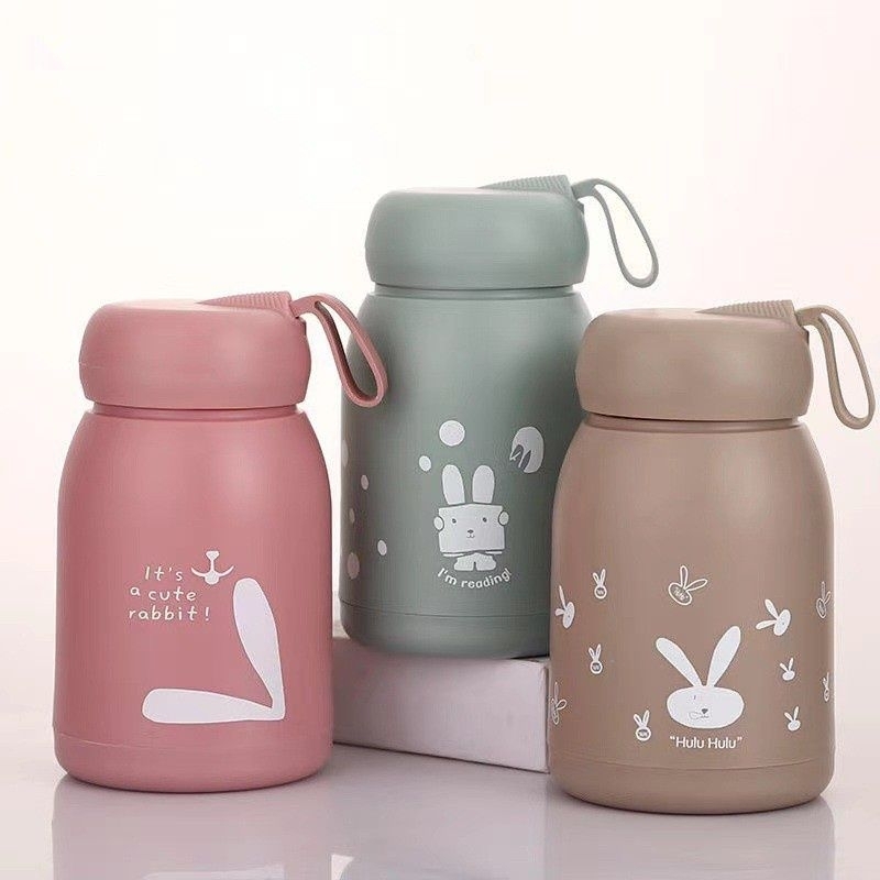 Botol Tumblr Kaca Bunny 330ml - Botol Kaca Motif Kelinci Botol Tumblr Kaca Bunny 330ml - Botol Kaca Motif Kelinci