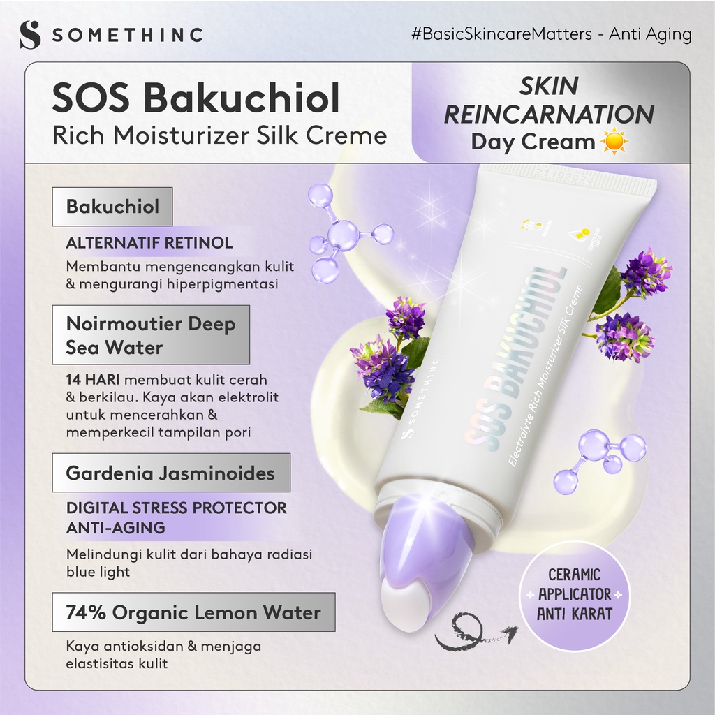 Somethinc SOS Bakuchiol Rich Moisturizer Silk Crème 25ml (Day/Night)
