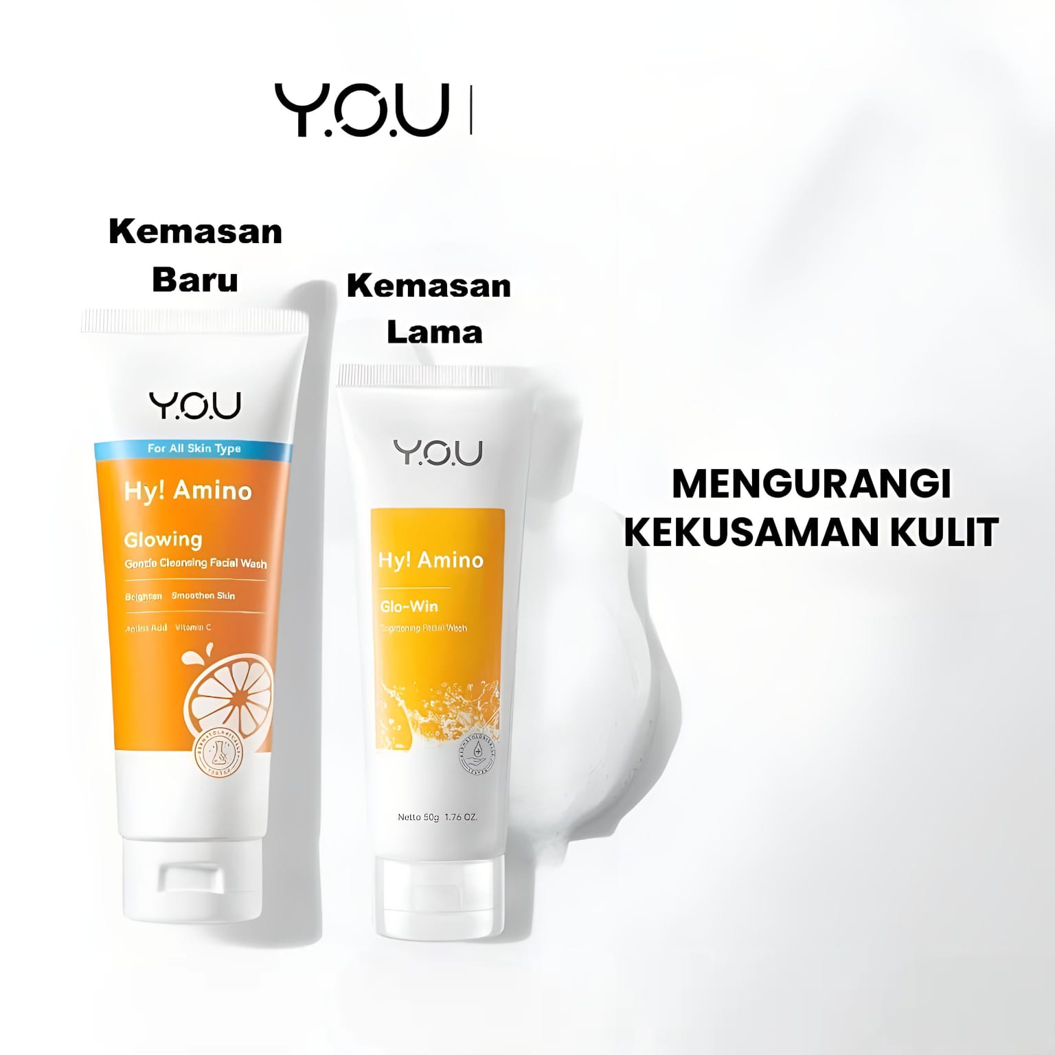 YOU Hy! Amino Glowing Gentle Cleansing Facial Wash 100gr (Orange)