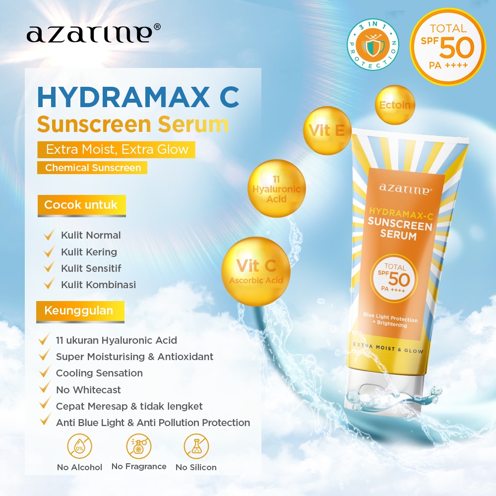 Azarine HydraMax-C Sunscreen Serum SPF50 PA++++ 40ml
