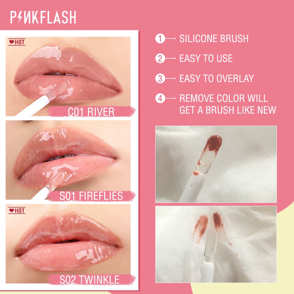 Pinkflash Lasting Glossy Lipgloss - S02