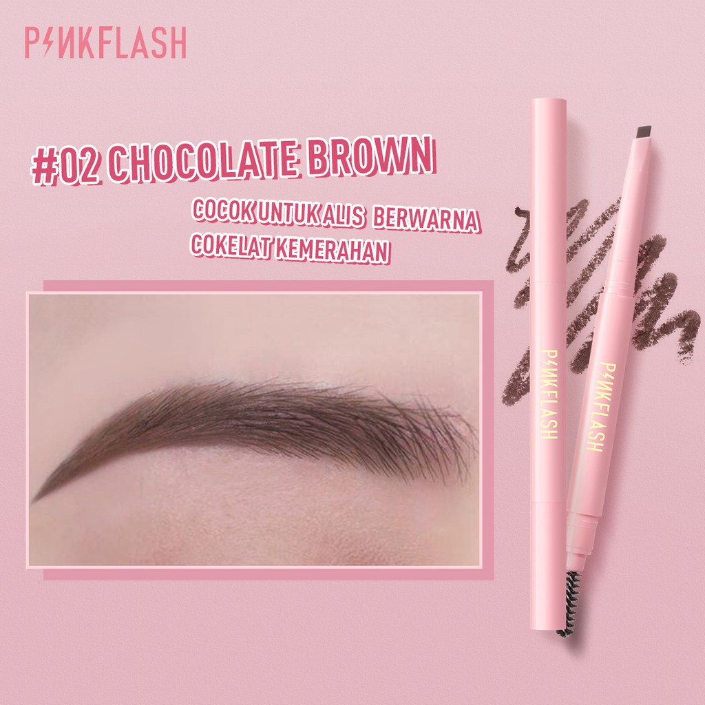 Pinkflash Waterproof Auto Eyebrow Pencil - 02 Chocolate Brown