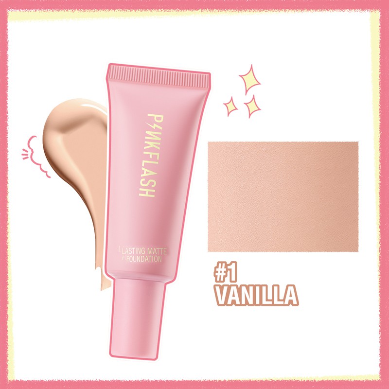 Pinkflash Lasting Matte Foundation #1 Vanilla