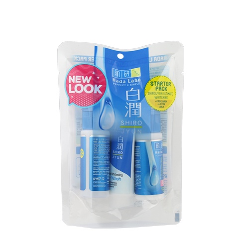 Hadalabo Shirojyun Ultimate Whitening Starter Pack 3in1 (Face Wash, Lotion, Milk)