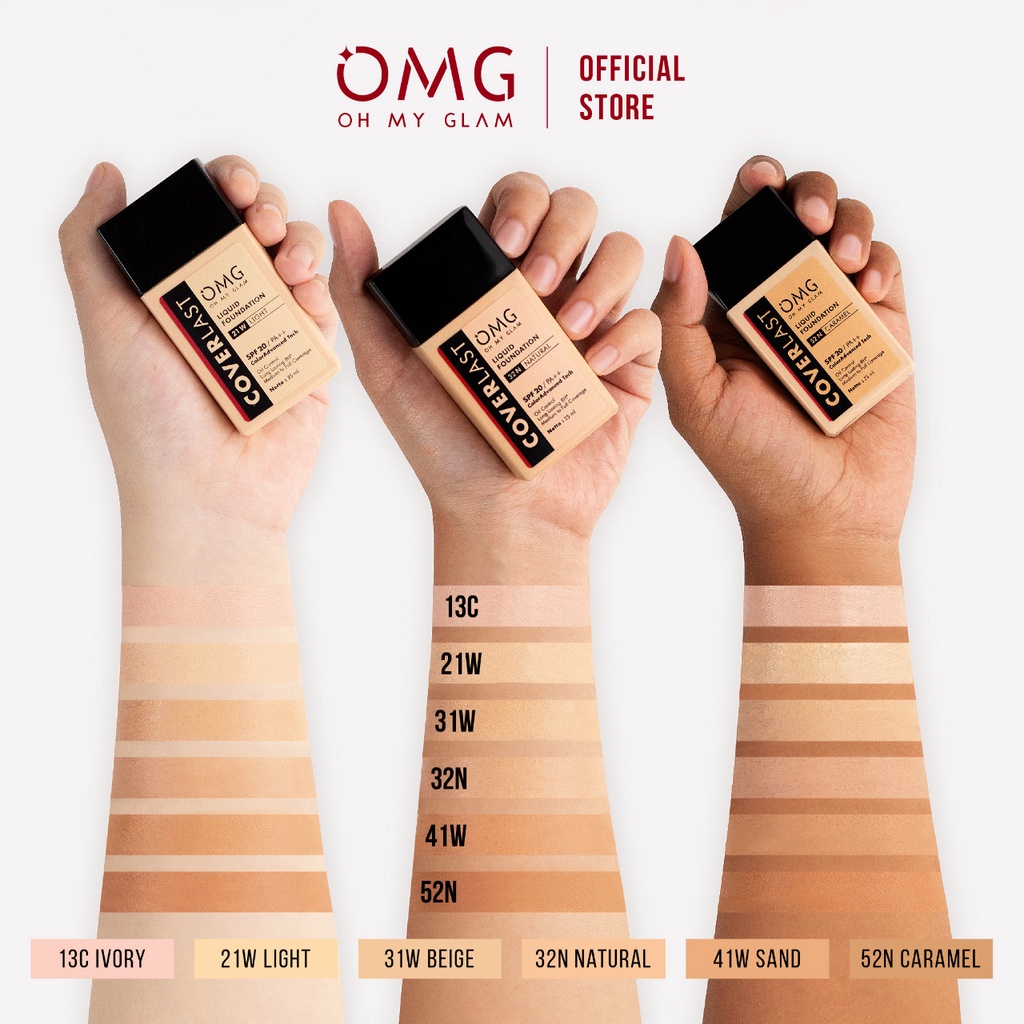 OMG Coverlast Liquid Foundation 13C Ivory