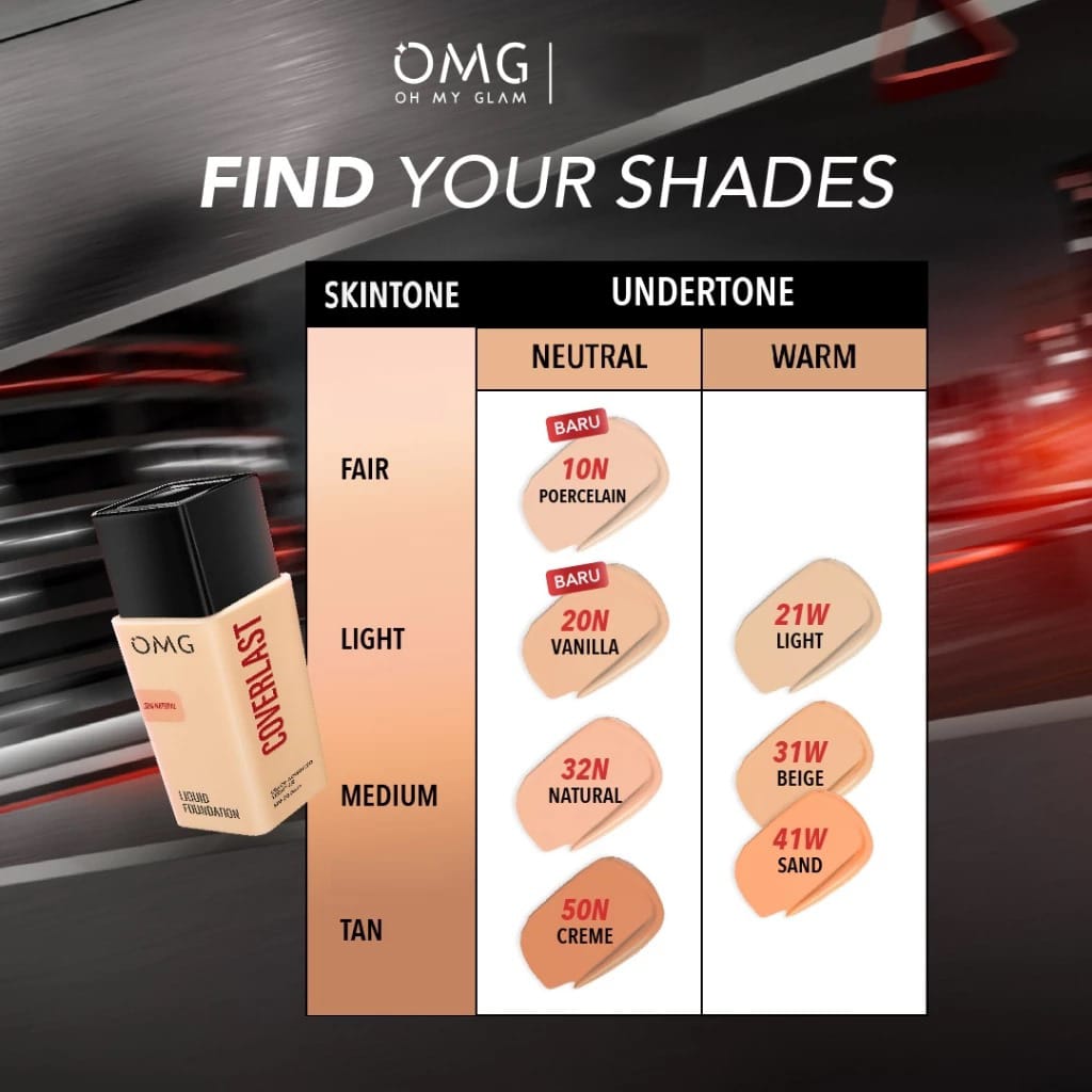 OMG Coverlast Liquid Foundation 21W Light