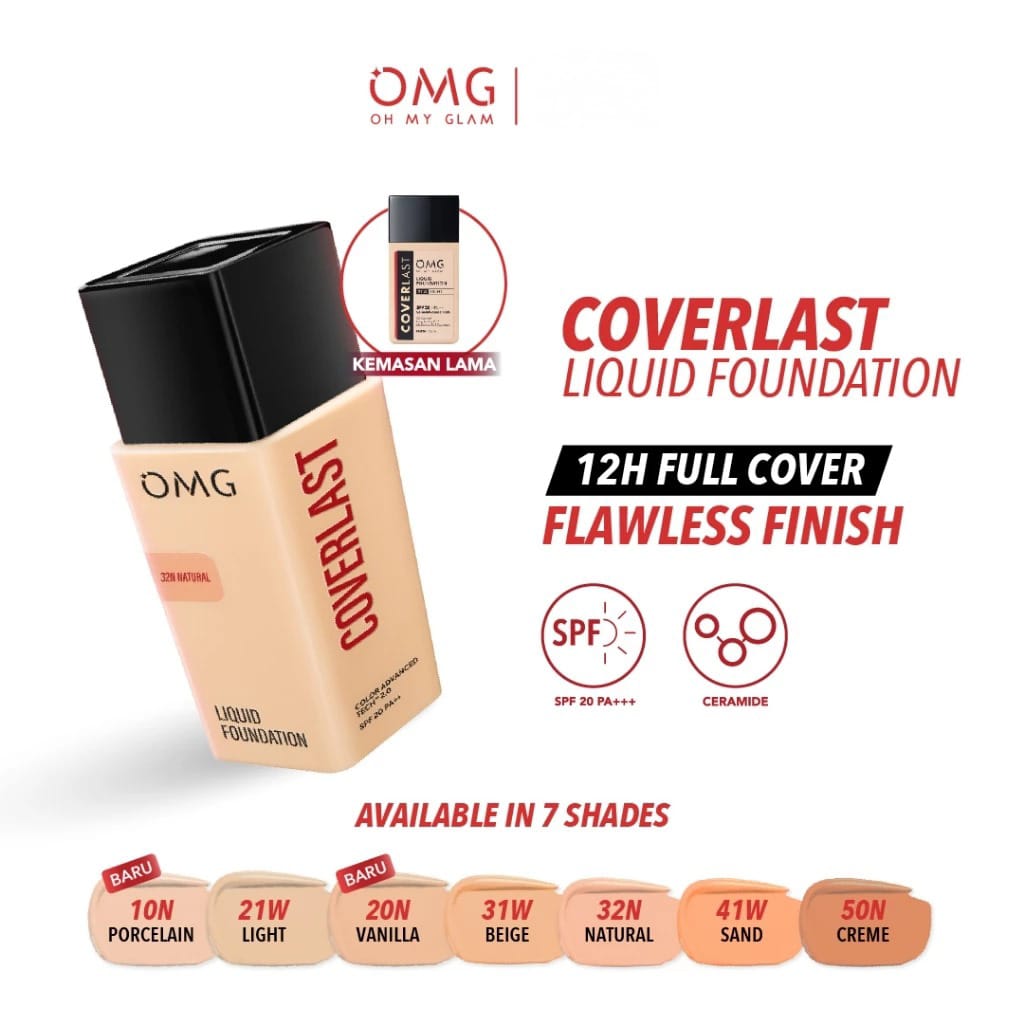 OMG Coverlast Liquid Foundation 32N Natural