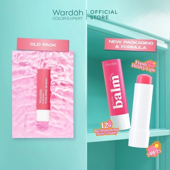 Wardah Hydrabalm Lip Care SPF15 4gr - Candy Strawberry