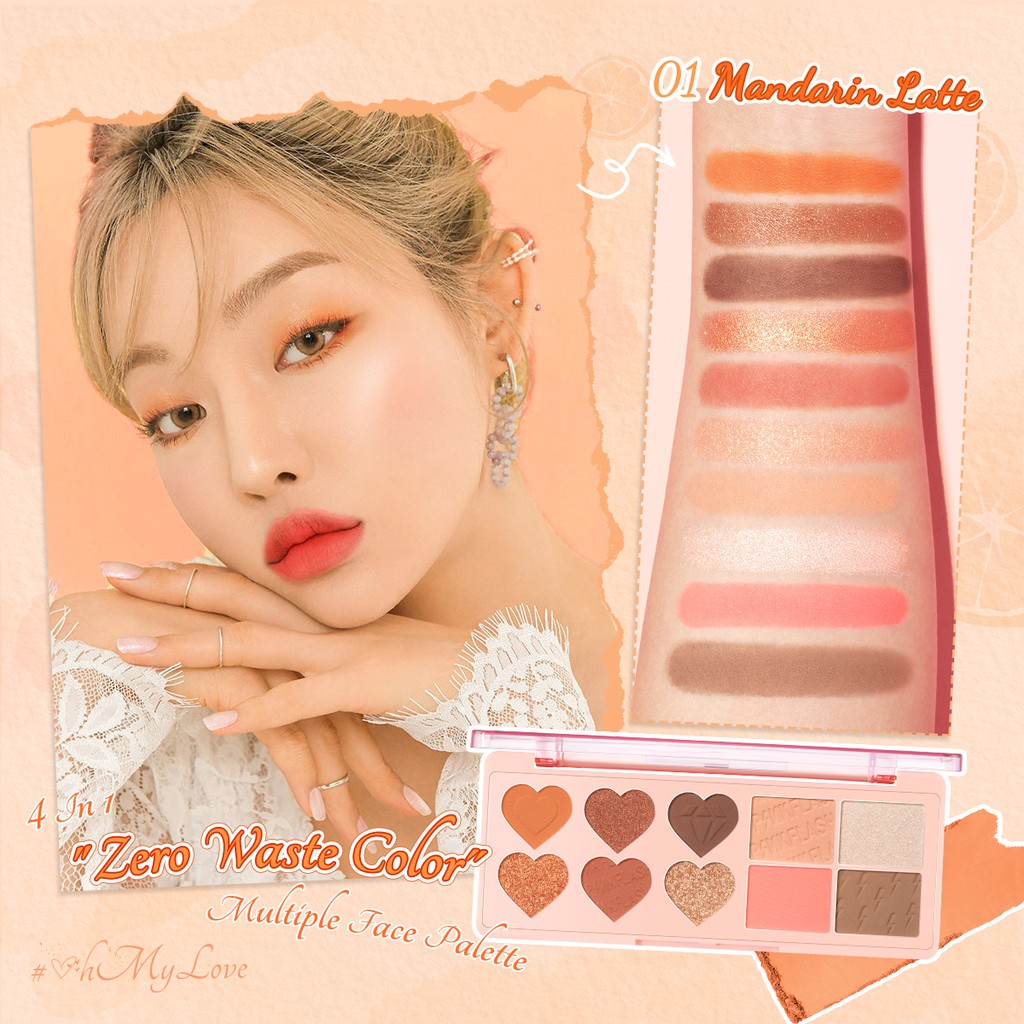 Pinkflash Multi Face Pallet PF-M02 #01 Mandarin Latte Pinkflash Multi Face Pallet PF-M02 #01 Mandarin Latte