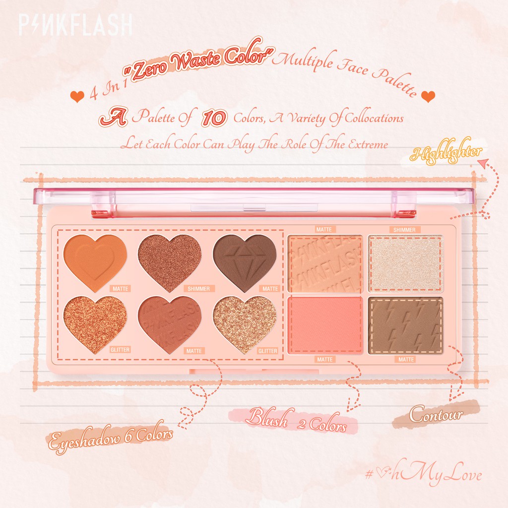 Pinkflash Multi Face Pallet PF-M02 #01 Mandarin Latte