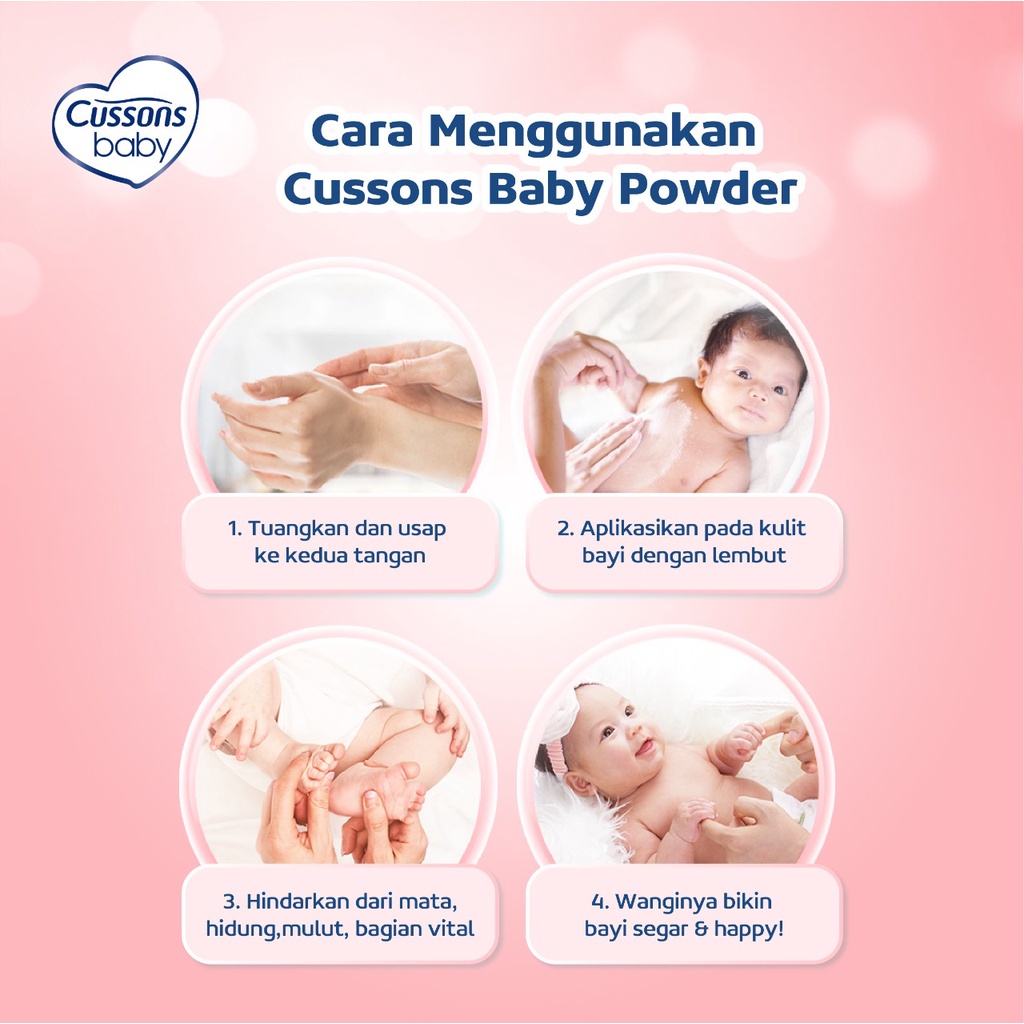 Cussons Baby Bedak Powder 450gr (350+100) - Pink Soft & Smooth