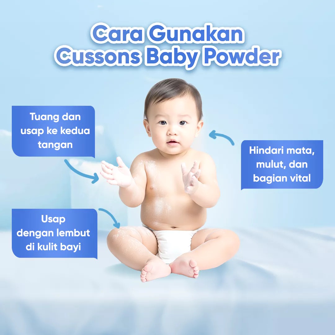 Cussons Baby Bedak Powder 450gr (350+100) - Biru Mild & Gentle
