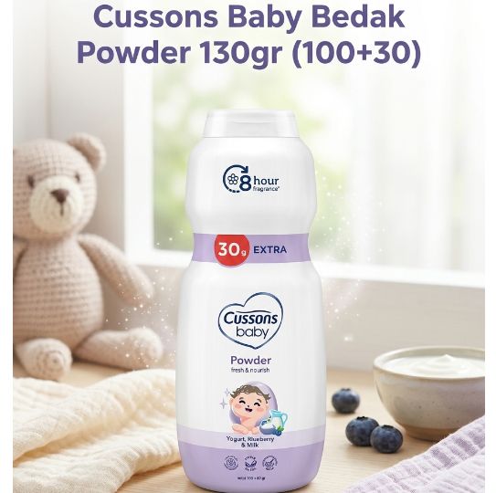 Cussons Baby Bedak Powder 130gr (100+30) - Ungu Fresh & Nourish