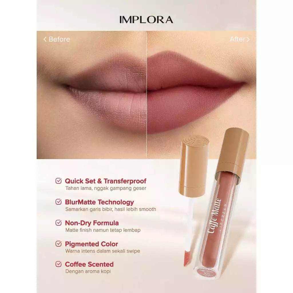 Implora Caffe Matte Lipcream 2.9gr - 102 Vanilla Latte