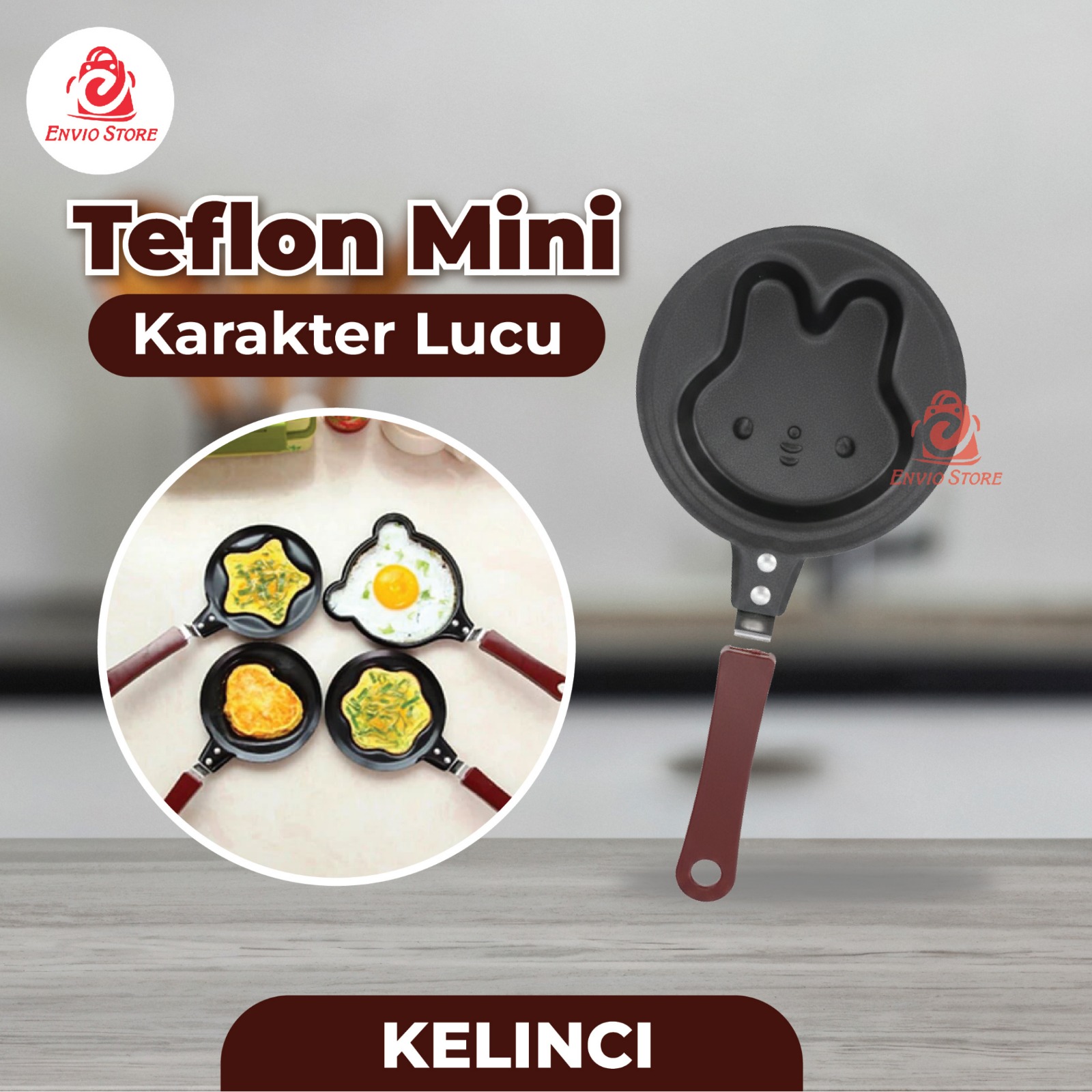 Teflon Mini Karakter Lucu - Teflon Kelinci