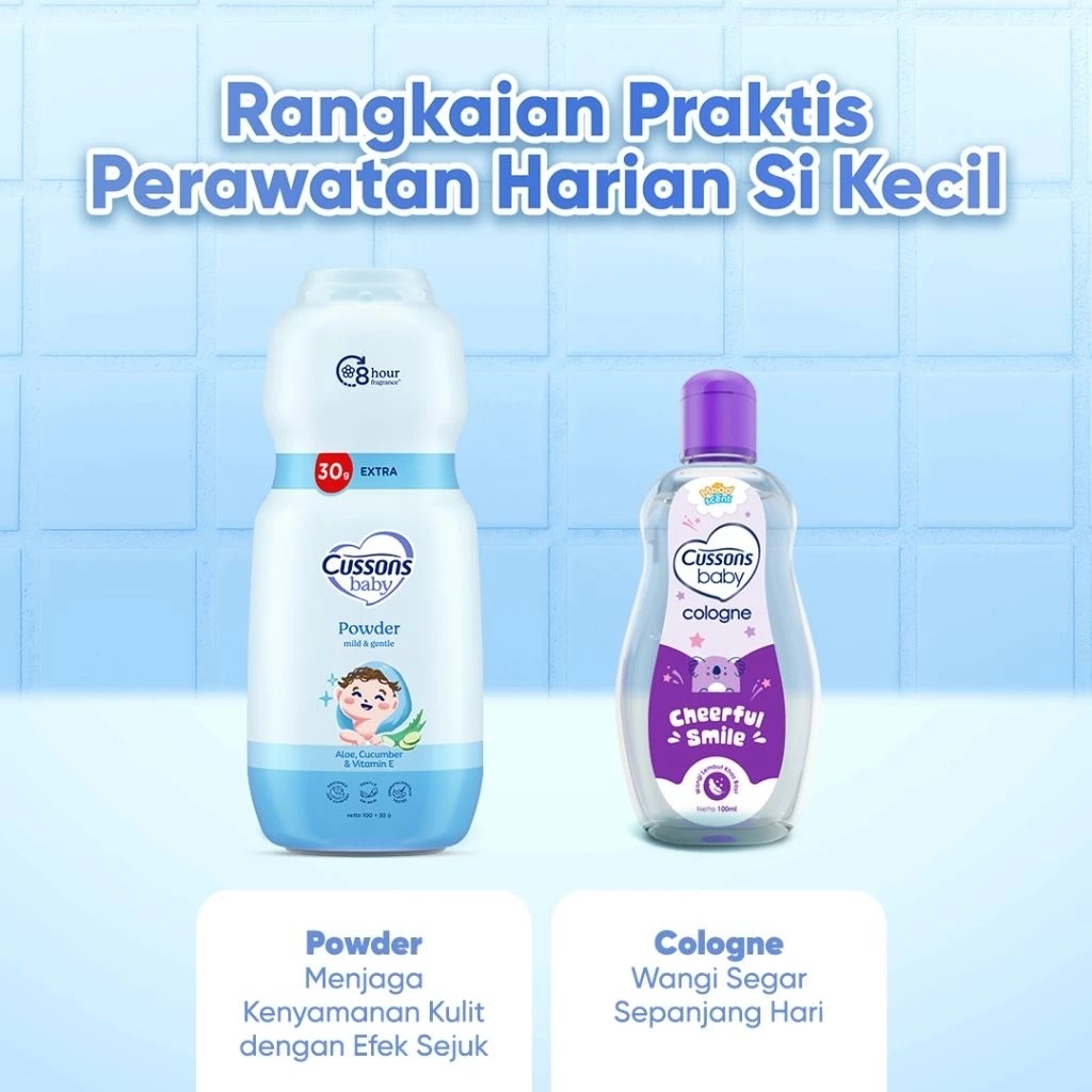 Cussons Baby Daily Essential Pack 4in1 (Pink/Biru/Ungu)