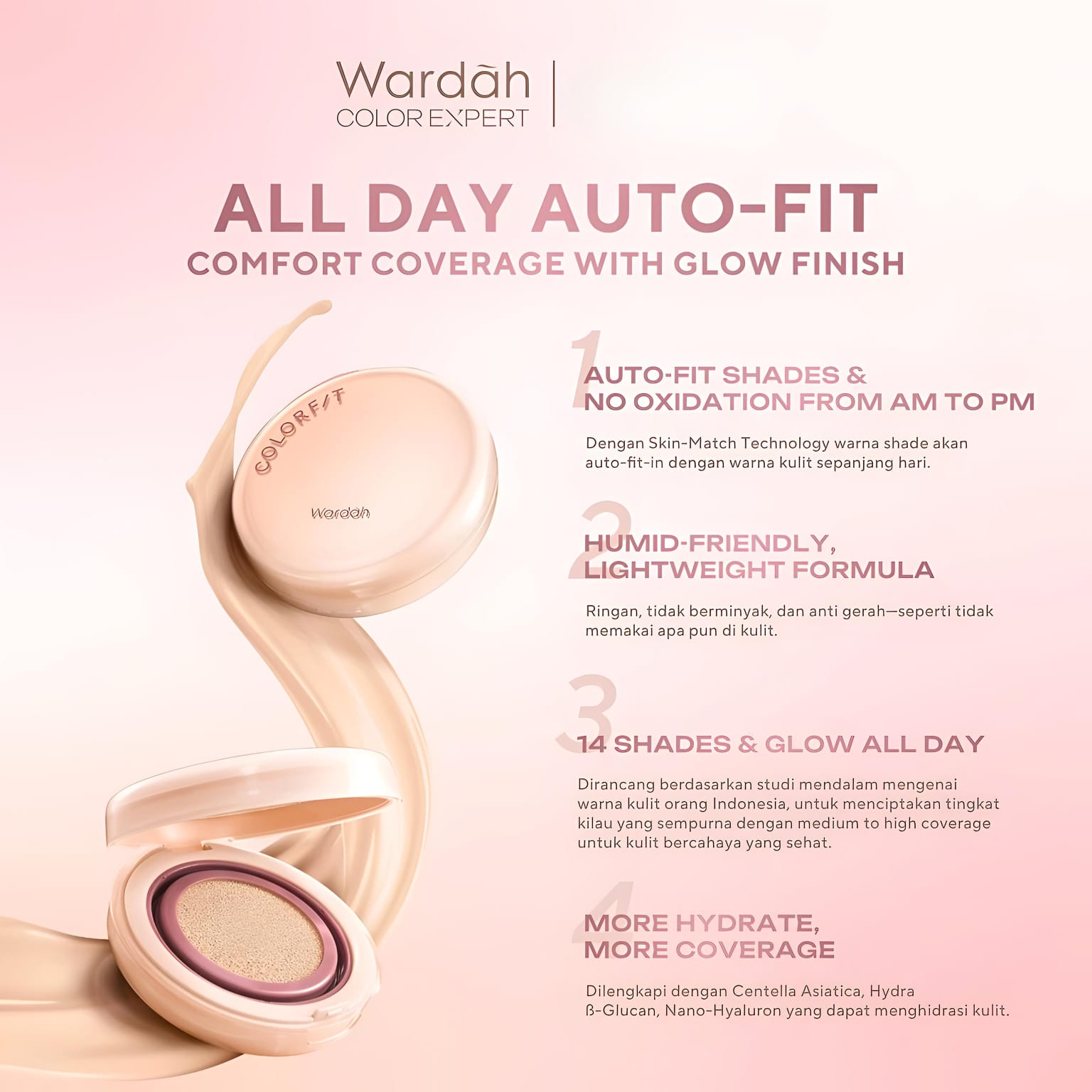 Wardah Colorfit Perfect Glow Cushion 15gr - 32N Neutral Beige